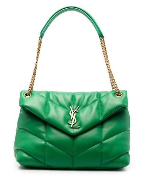 Saint Laurent Toy Loulou Strap Bag in Green