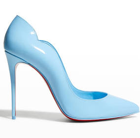 Christian Louboutin Hot Chick 100 Patent Pump in Blue