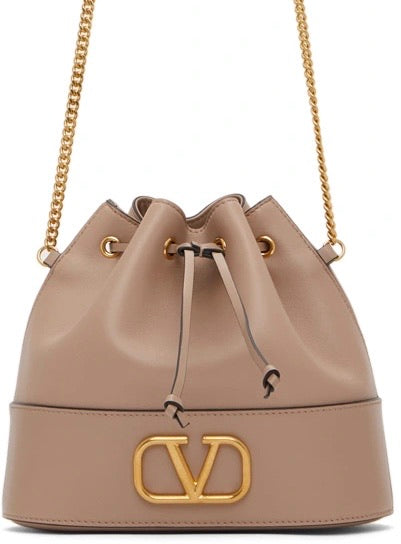 Valentino Vlogo Chain Leather Shoulder Bag
