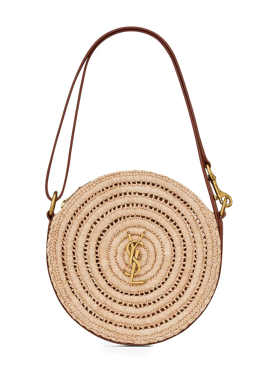 Saint Laurent Jamie Mini Cube Raffia Crossbody Bag In Nat Beige Brick