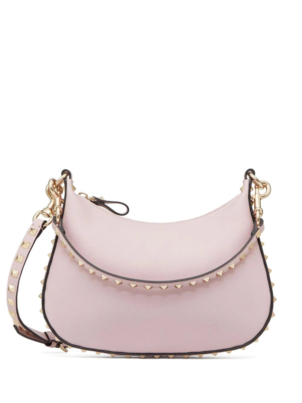 Valentino Garavani Small Rockstud Leather Top Handle Bag in Pink