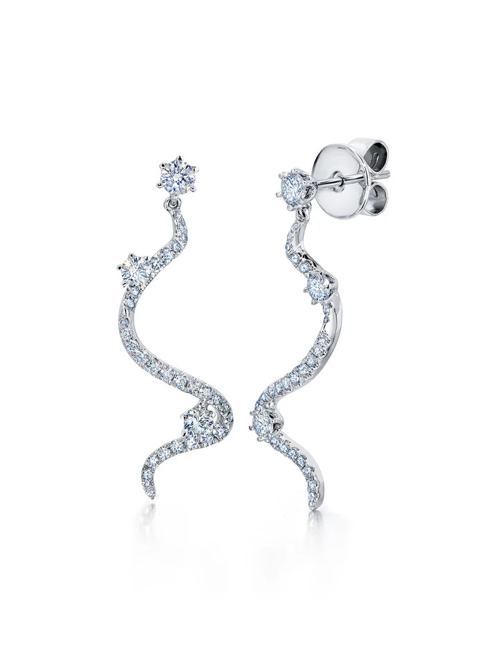 Graziela Diamond Drop Mega Swirl Earring