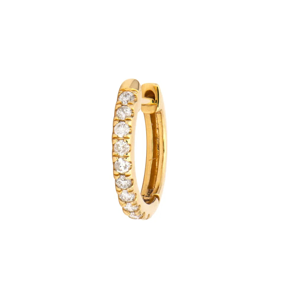 Three Stories Single Pave Huggie