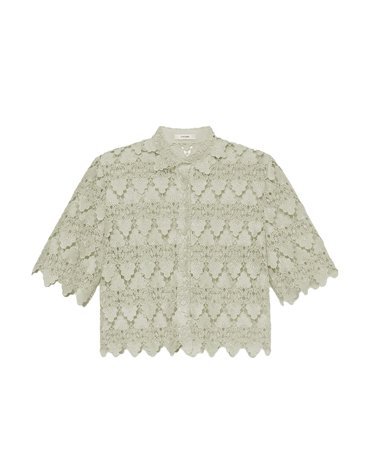 FRAME Lace Button Up Shirt