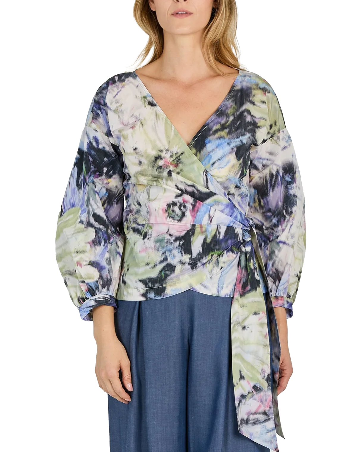 HILTON HOLLIS ARTISTA FLORAL BLOUSE