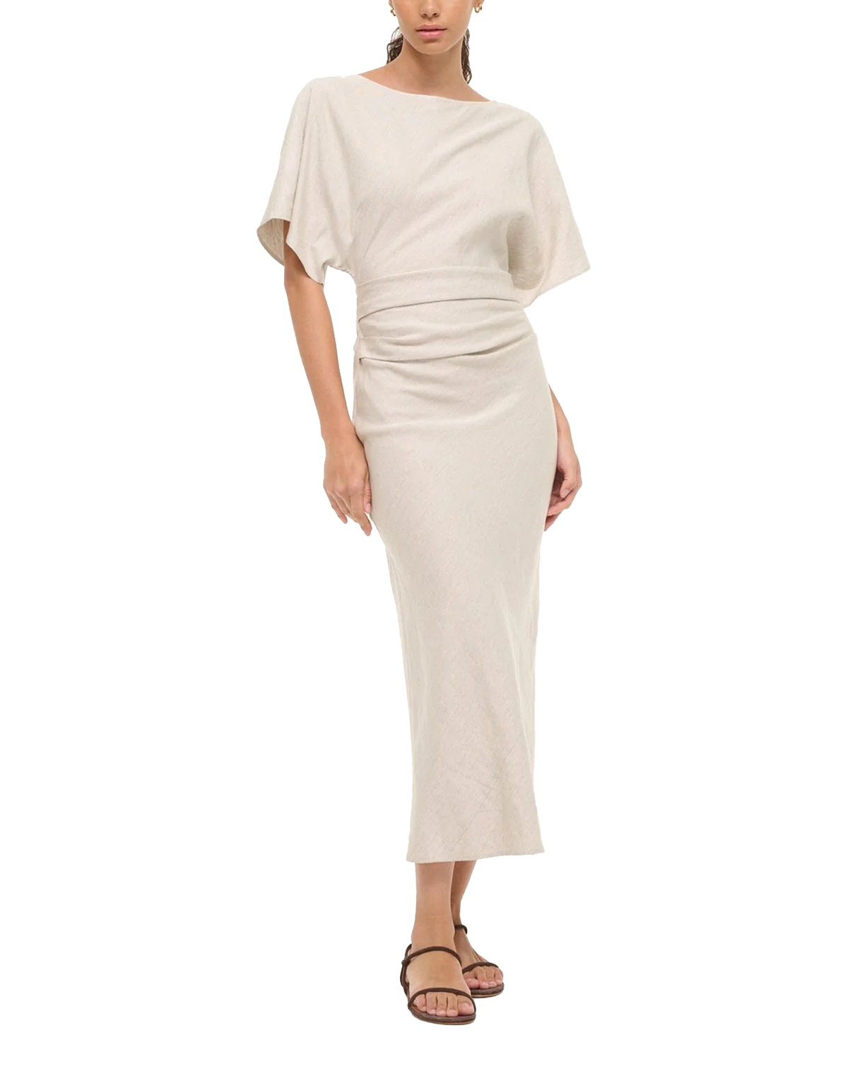 STAUD Amelie Linen Dress