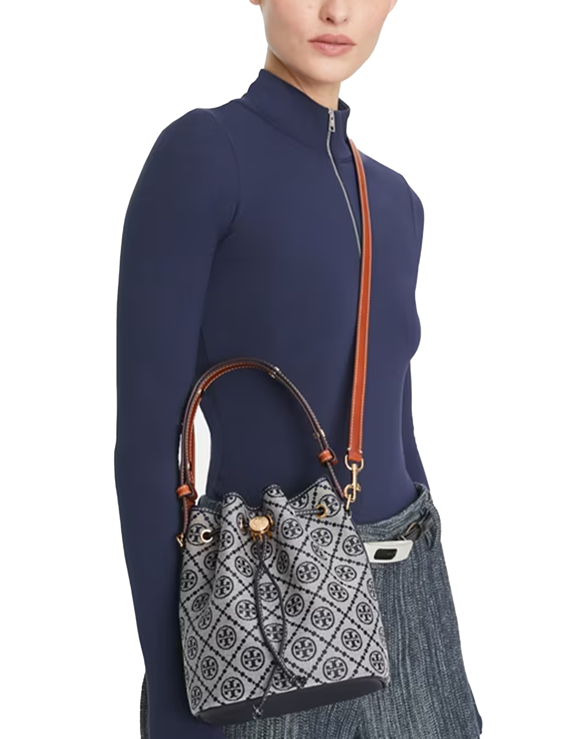 Tory Burch T Monogram Bucket Bag