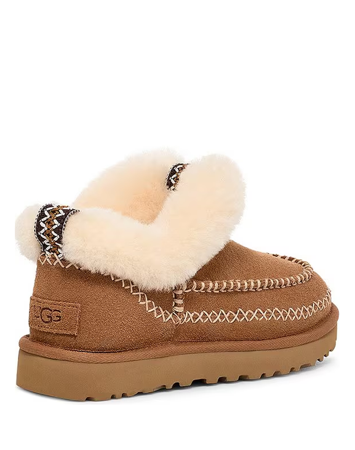 UGG Classic Ultra Mini Alpine Fur Collar Suede Booties