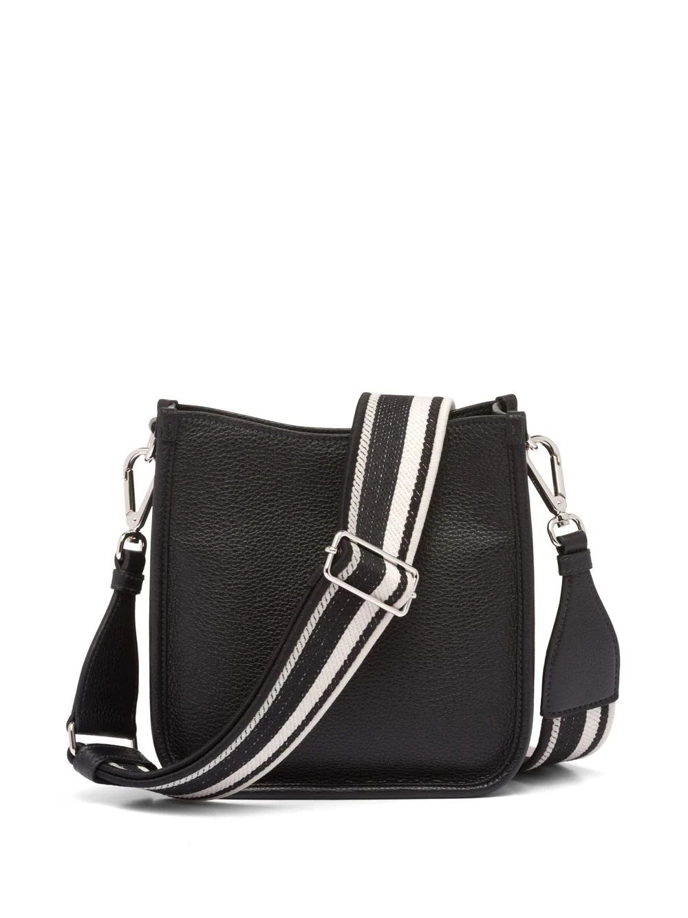 Mini leather crossbody bag in black - Prada