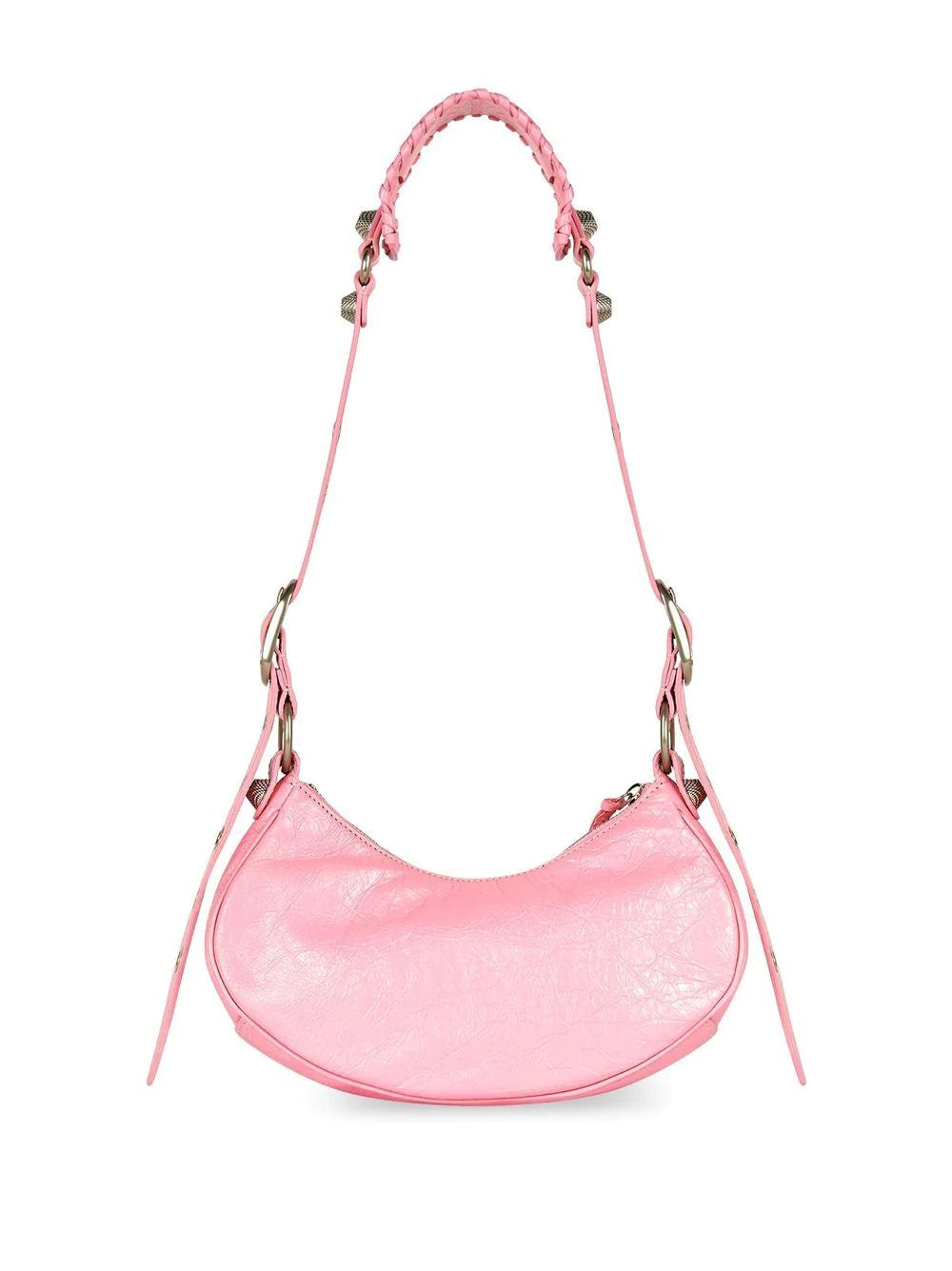 Balenciaga Crossbody Bag Le Cagole Women Leather Pink Rose Pink
