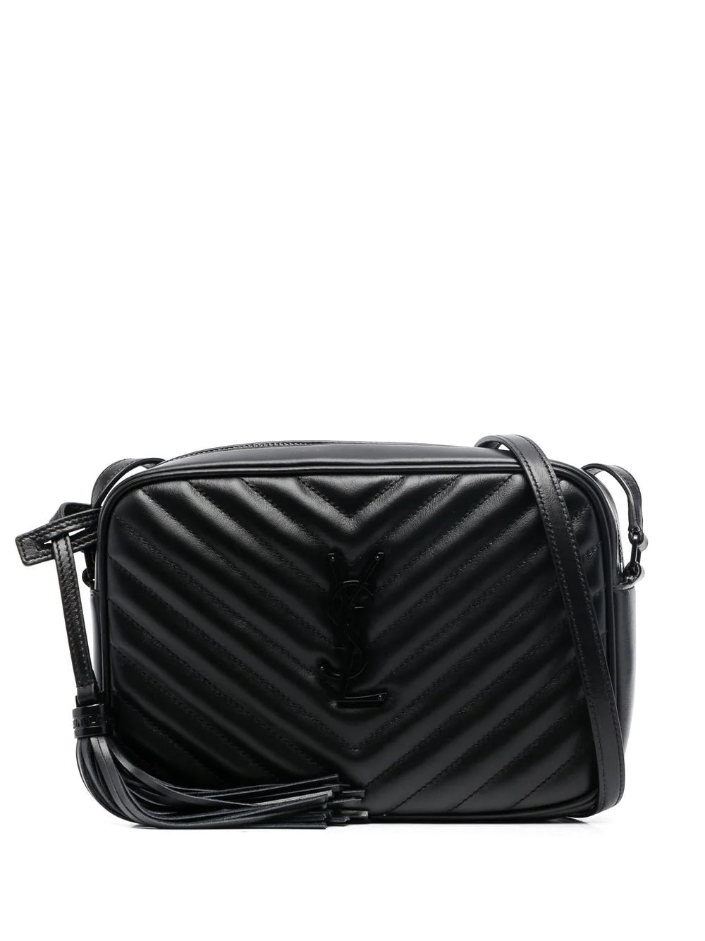 Saint Laurent Lou Monogram Leather Camera Bag in Black