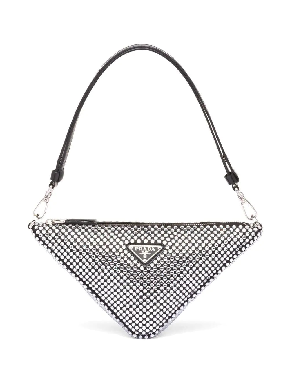 Prada Mini Triangle Crystal-embellished Crossbody Bag