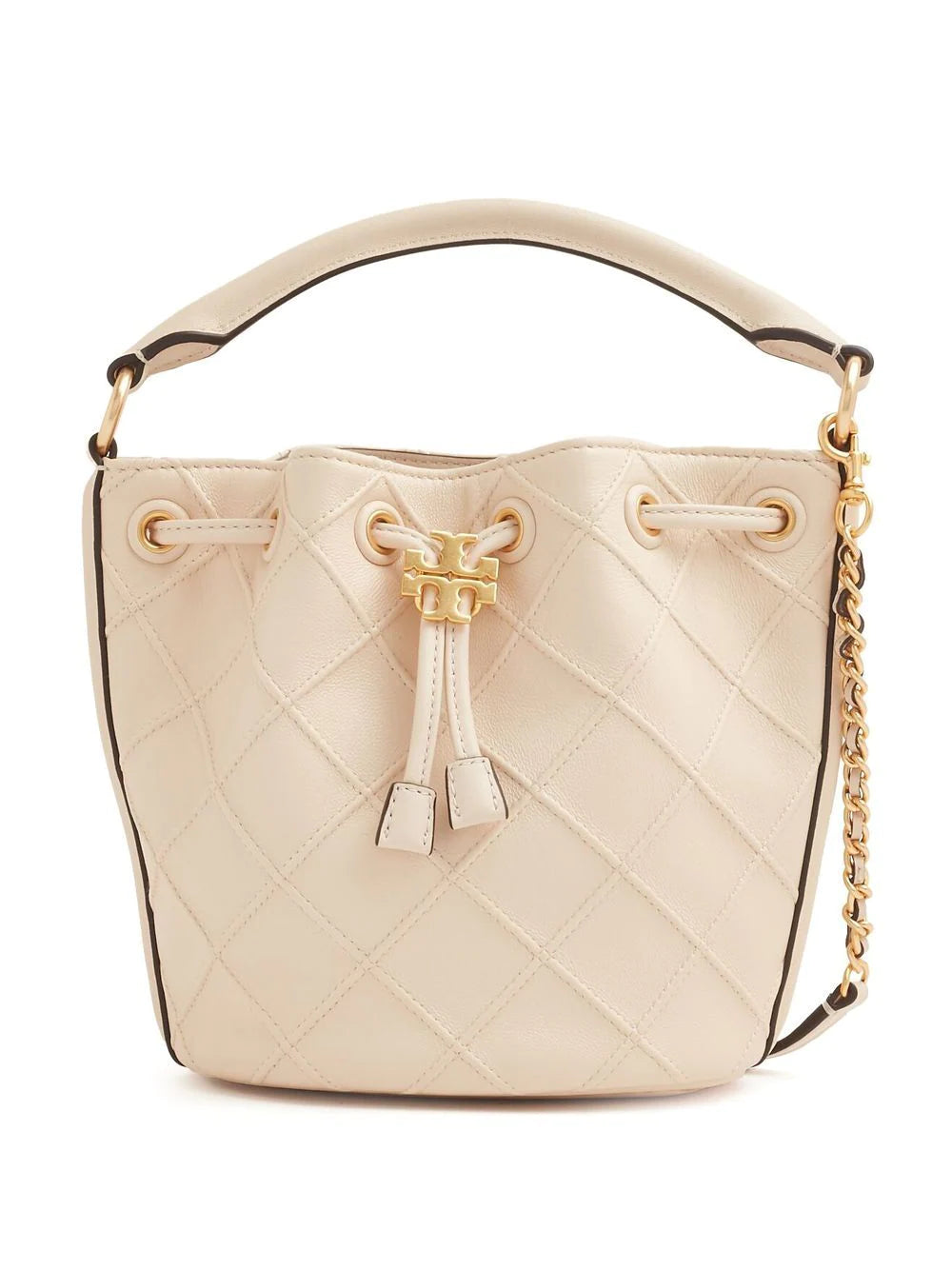 Shop Tory Burch Mini Fleming Soft Quilted Leather Bucket Bag