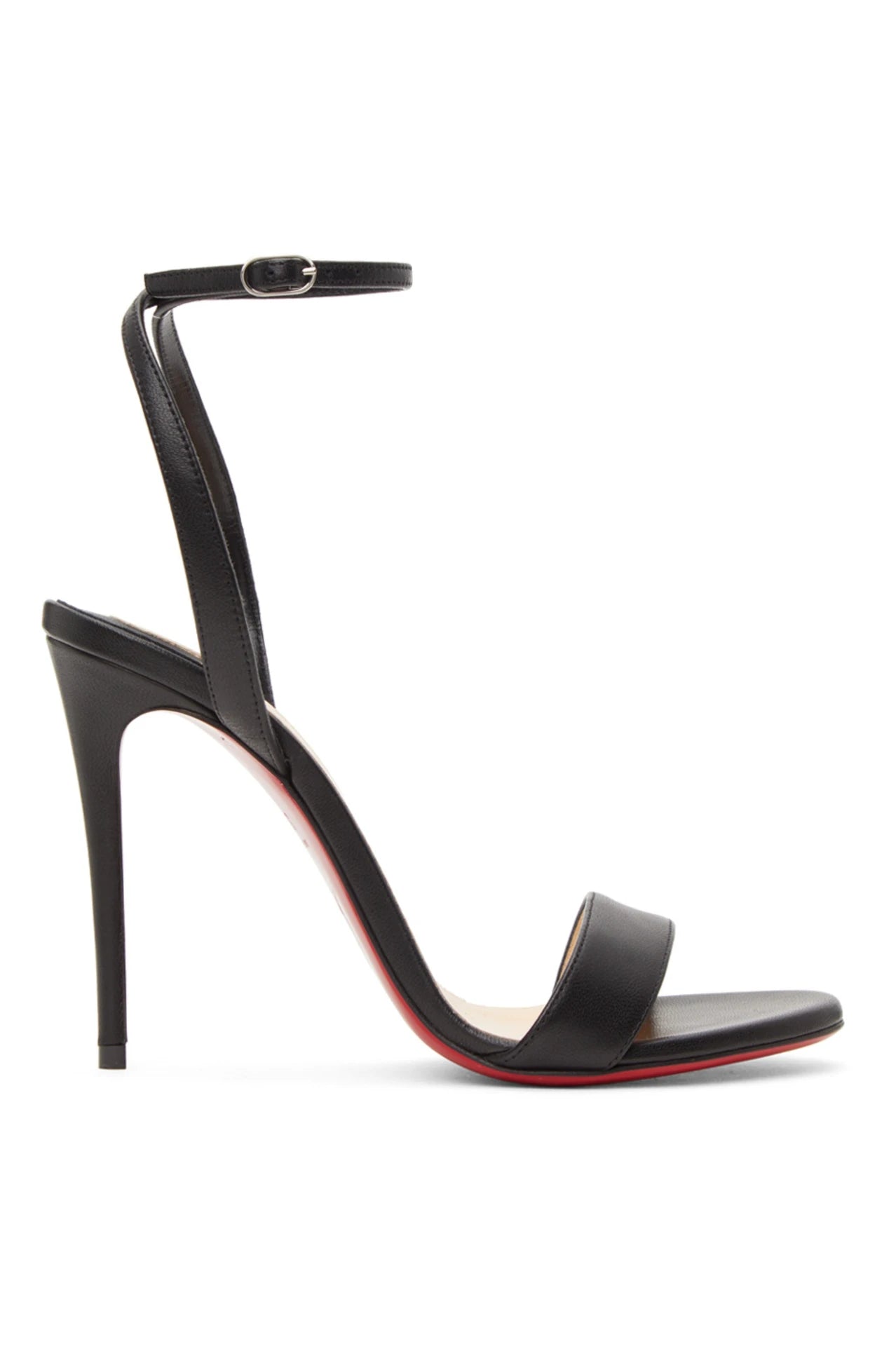 Christian Louboutin Loubi Queen 100 Leather Sandals in Black